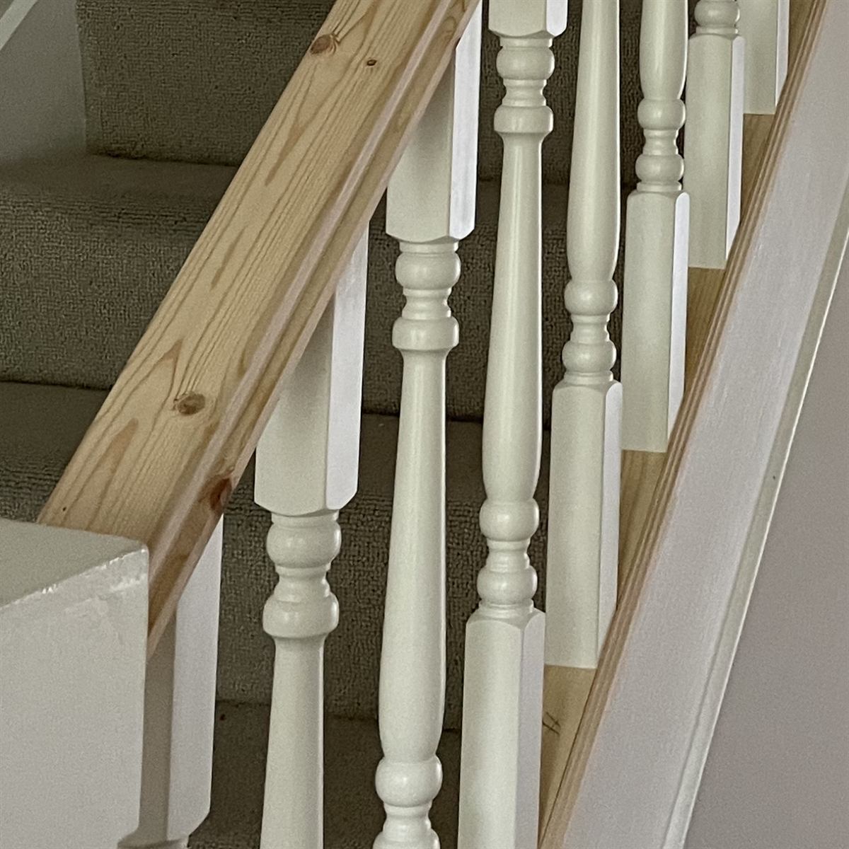 Close-up detail of a bespoke balustrade joint