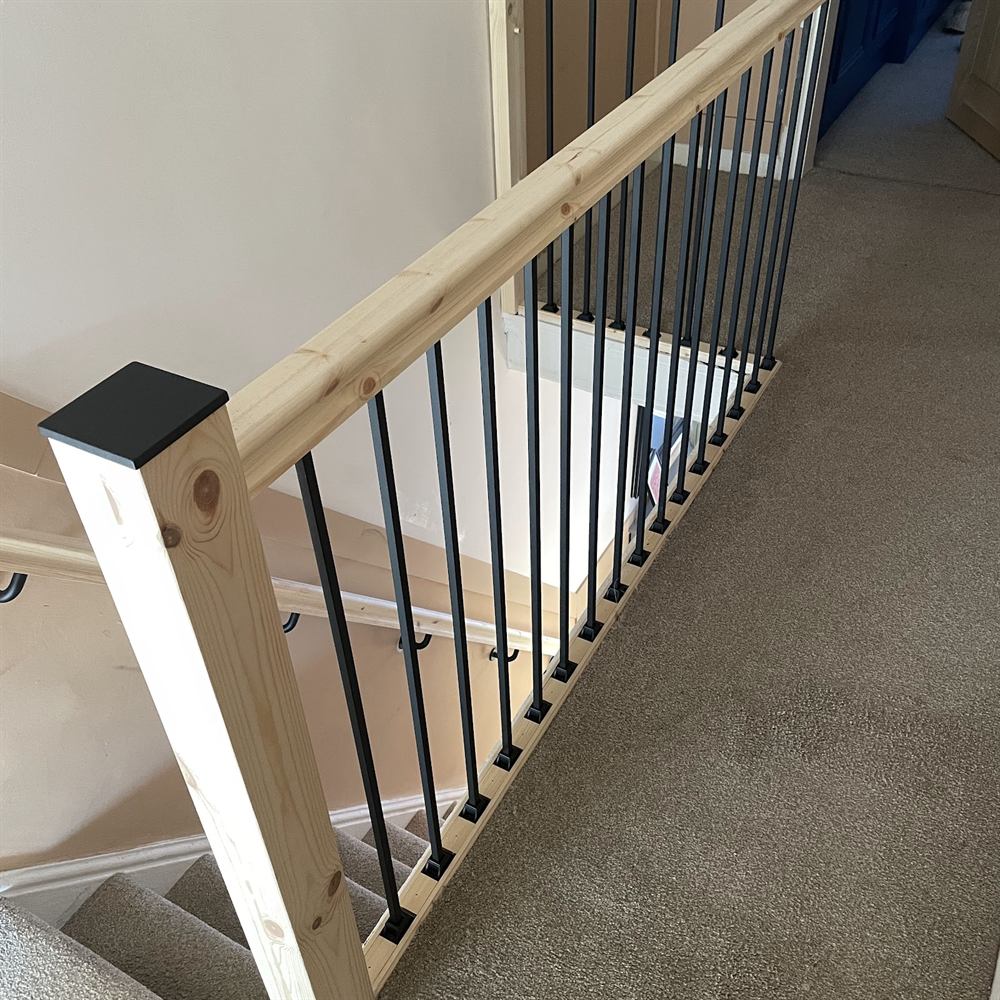 Rebuilt staircase with new spindles and handrail